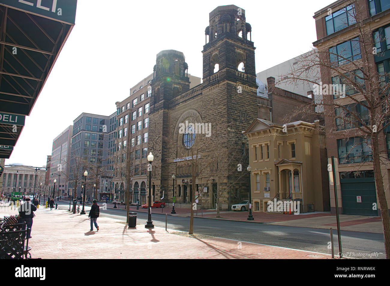 Die Außenseite des Greater New Hope Baptist Church am 8. st in Washington DC Stockfoto