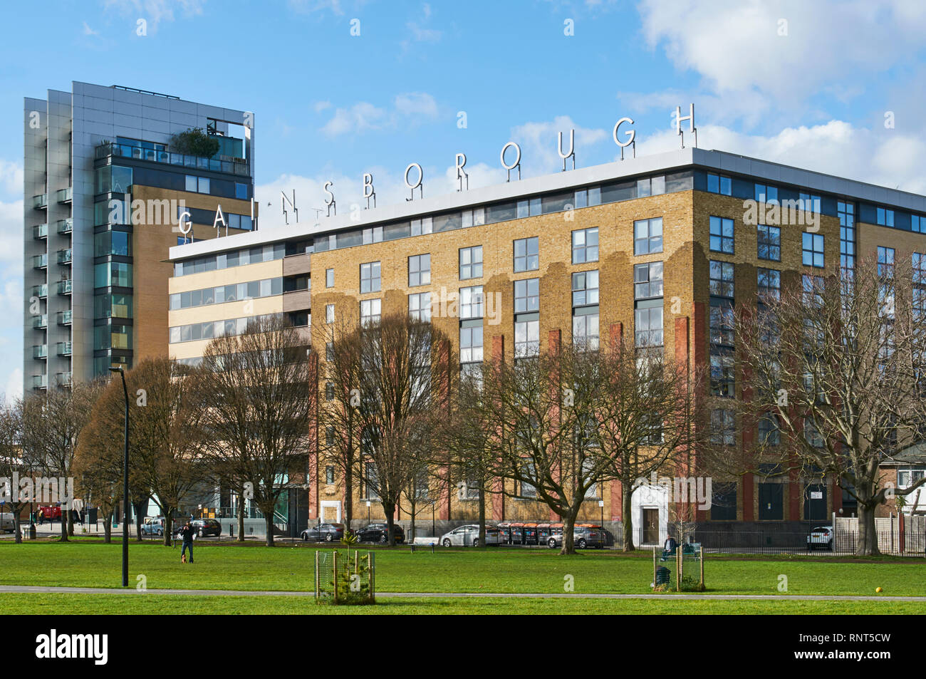 Das Gainsborough Studios Apartment Gebäude von Shoreditch, Hoxton, London, UK Stockfoto