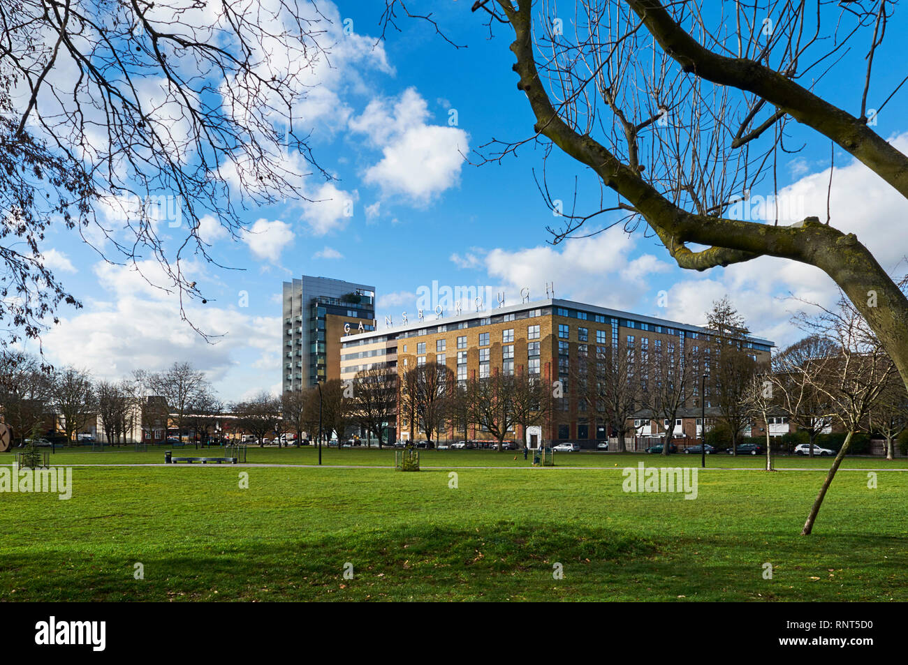 Shoreditch, Hoxton, London N1, mit dem Gainsborough Studios Apartment Gebäude Stockfoto
