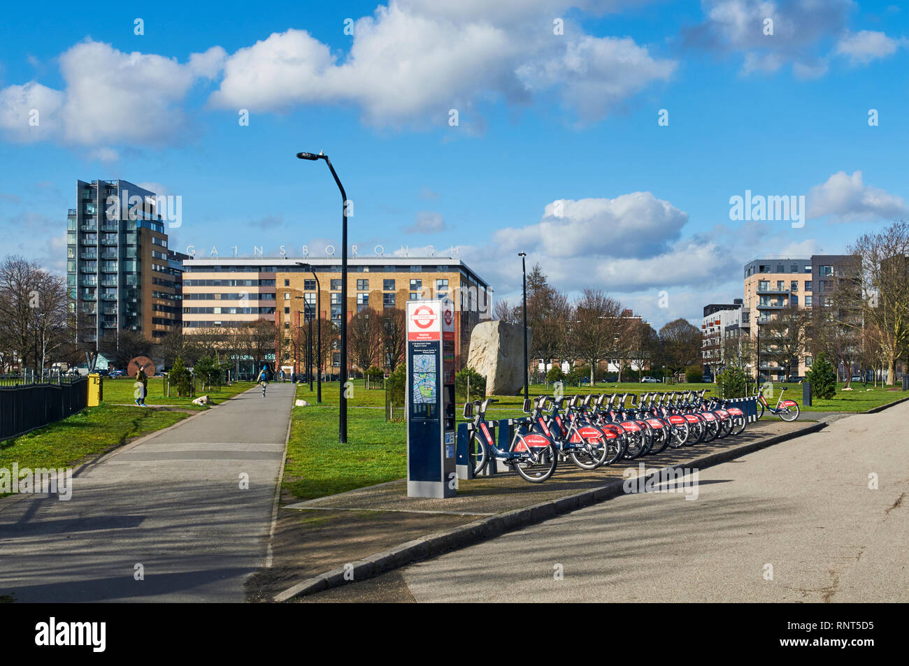 Wanderwege in Shoreditch, Hoxton, London UK Stockfoto