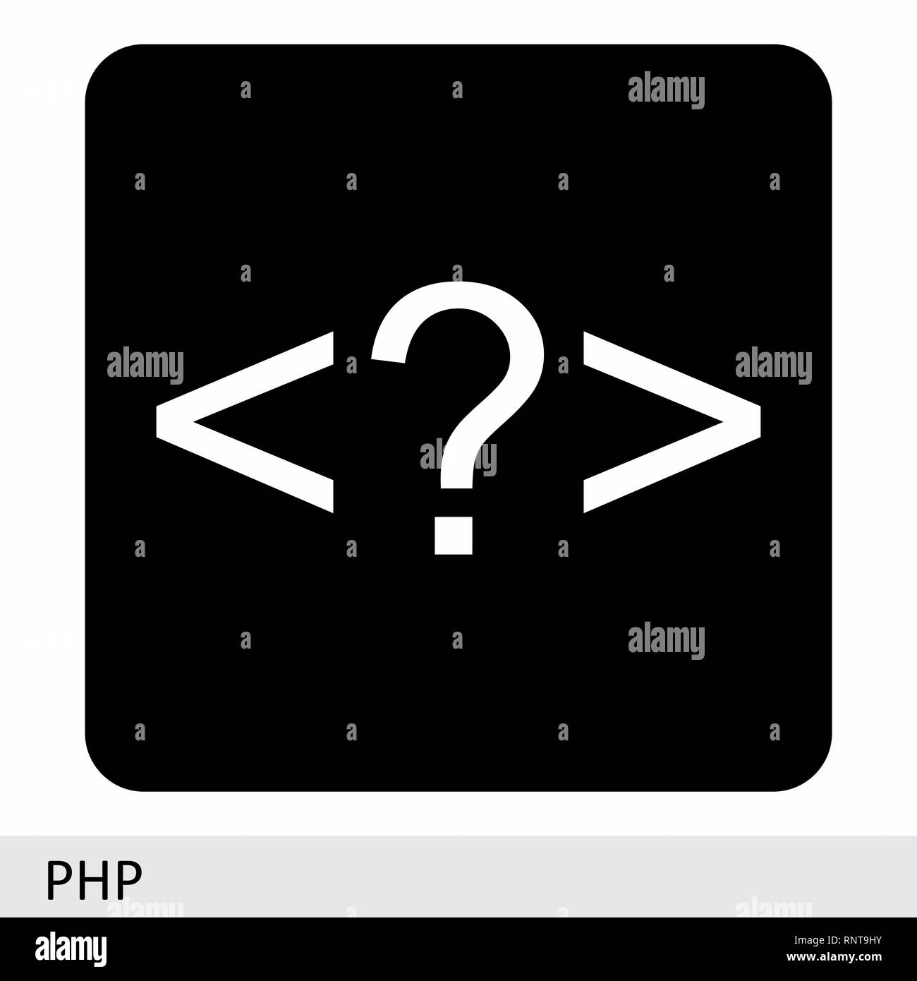 Php-Code Symbol Stock Vektor