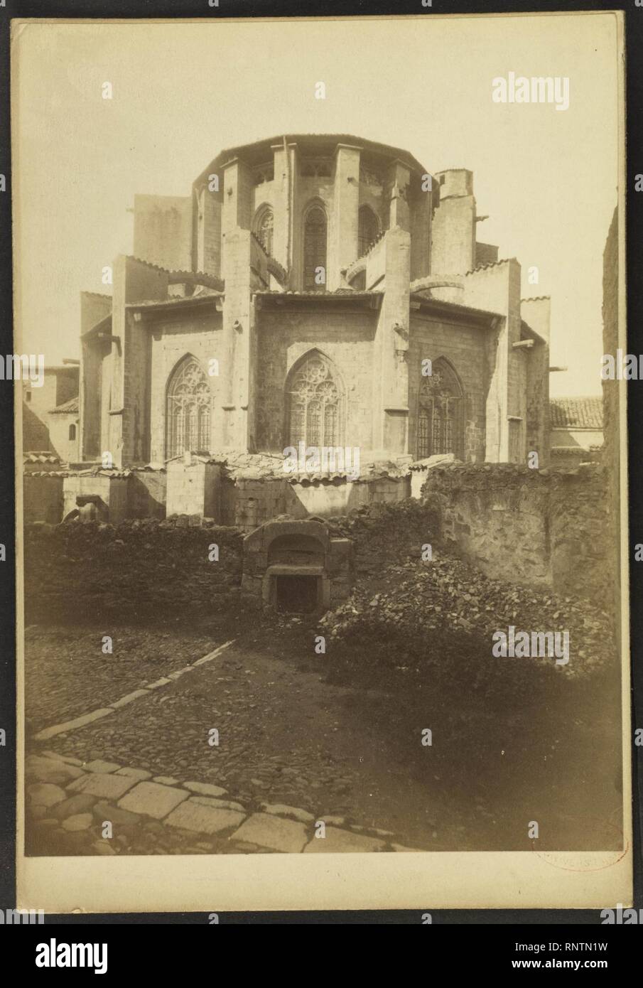 Kathedrale Sainte-Marie de Gérone - J-A Brutails - Université Bordeaux Montaigne - 1874. Stockfoto