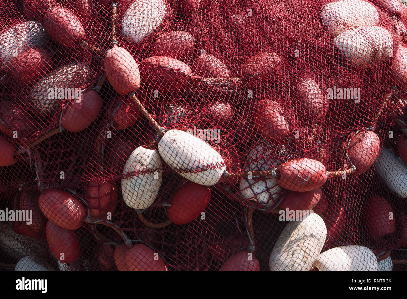 Fischernetz. Fischernetze Hintergrund Stockfoto