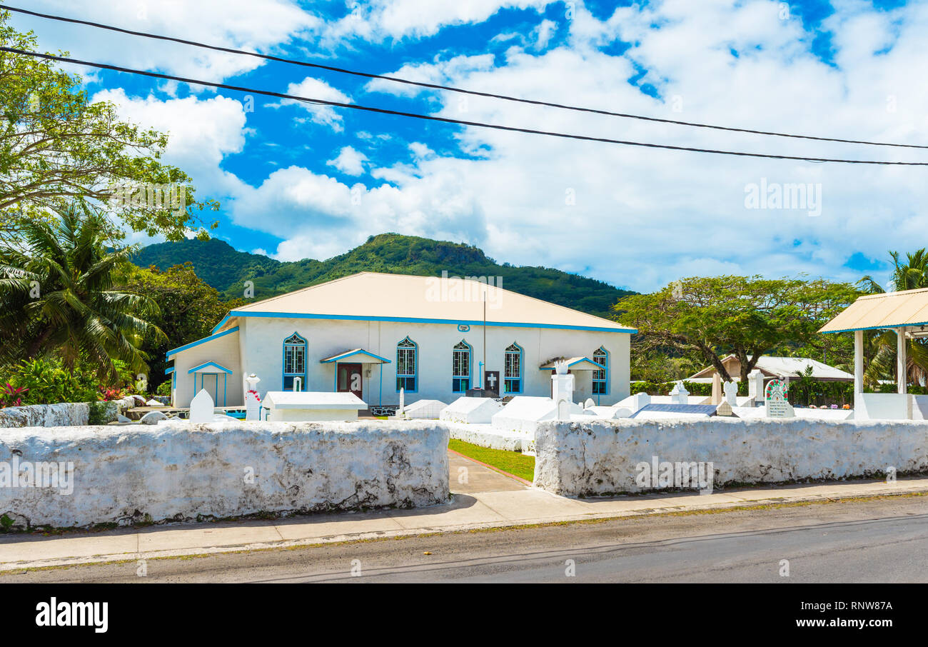 Christliche Kirche der Cook Inseln in Avarua, Rarotonga. Kopieren Sie Platz für Text Stockfoto