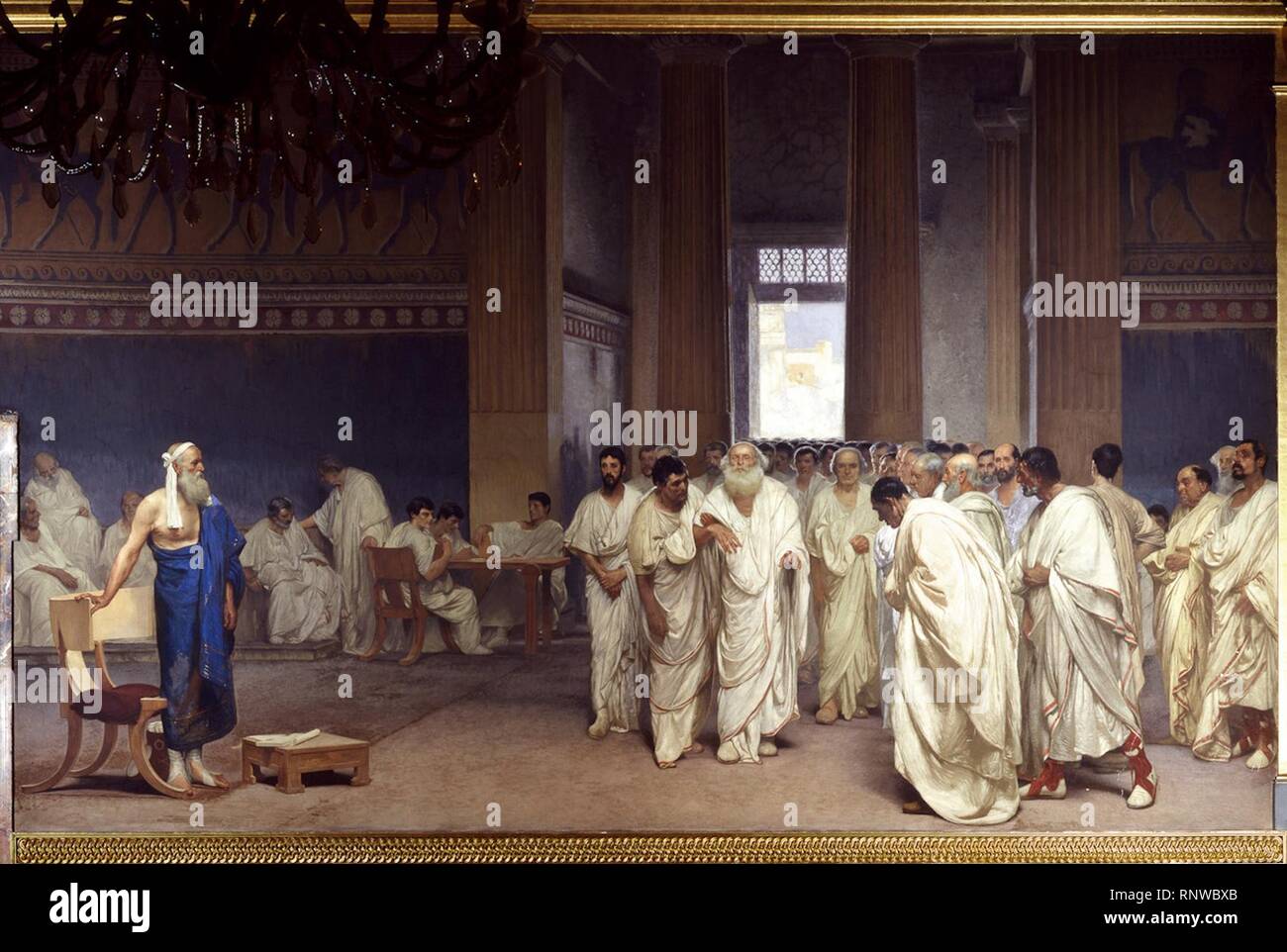 Cesare Maccari. Appius Claudius Caecus im Senat. Stockfoto