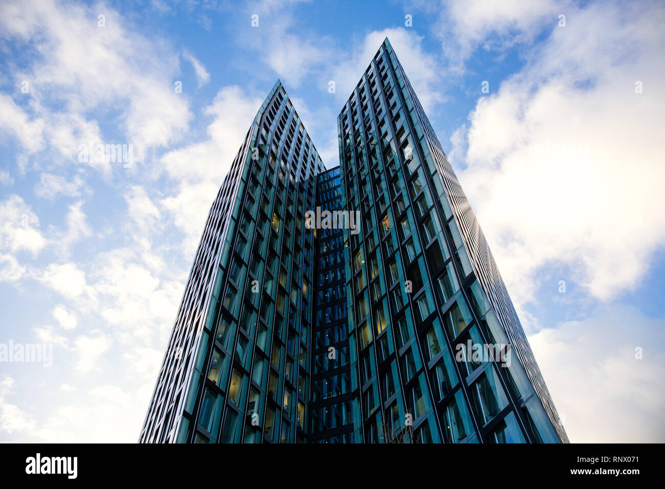 Die Tanzenden Türme Wolkenkratzer in Reeperbahn, Hamburg, Deutschland Stockfoto