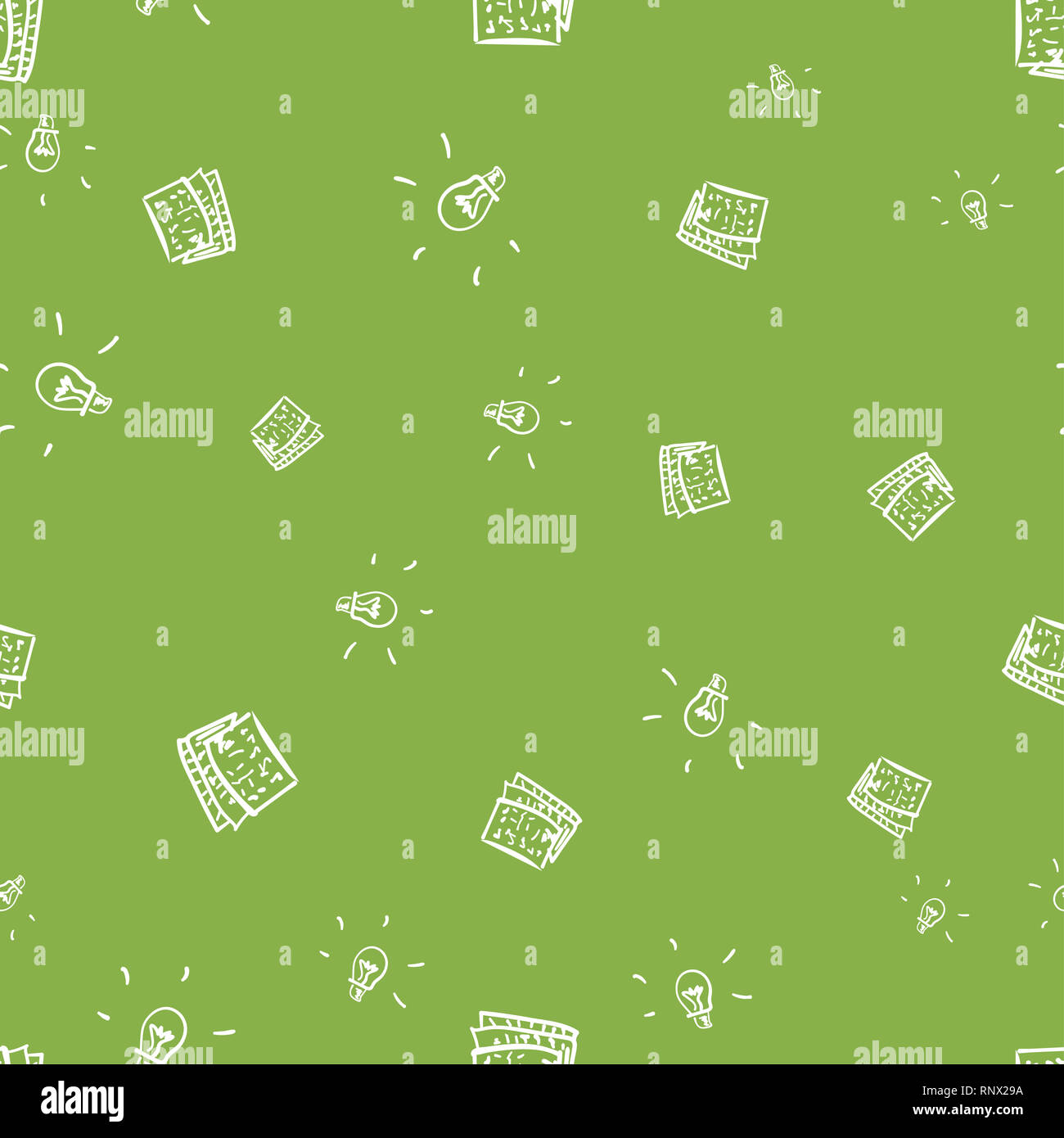 Brainstorming nahtlose Muster. Inspiration und Ideen. Kinder s Zeichnung doodle Stockfoto