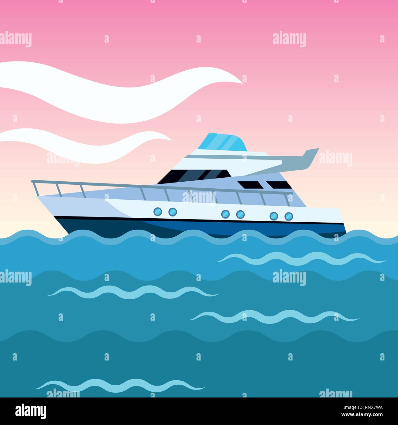 Yacht boot Cartoon Stock Vektor