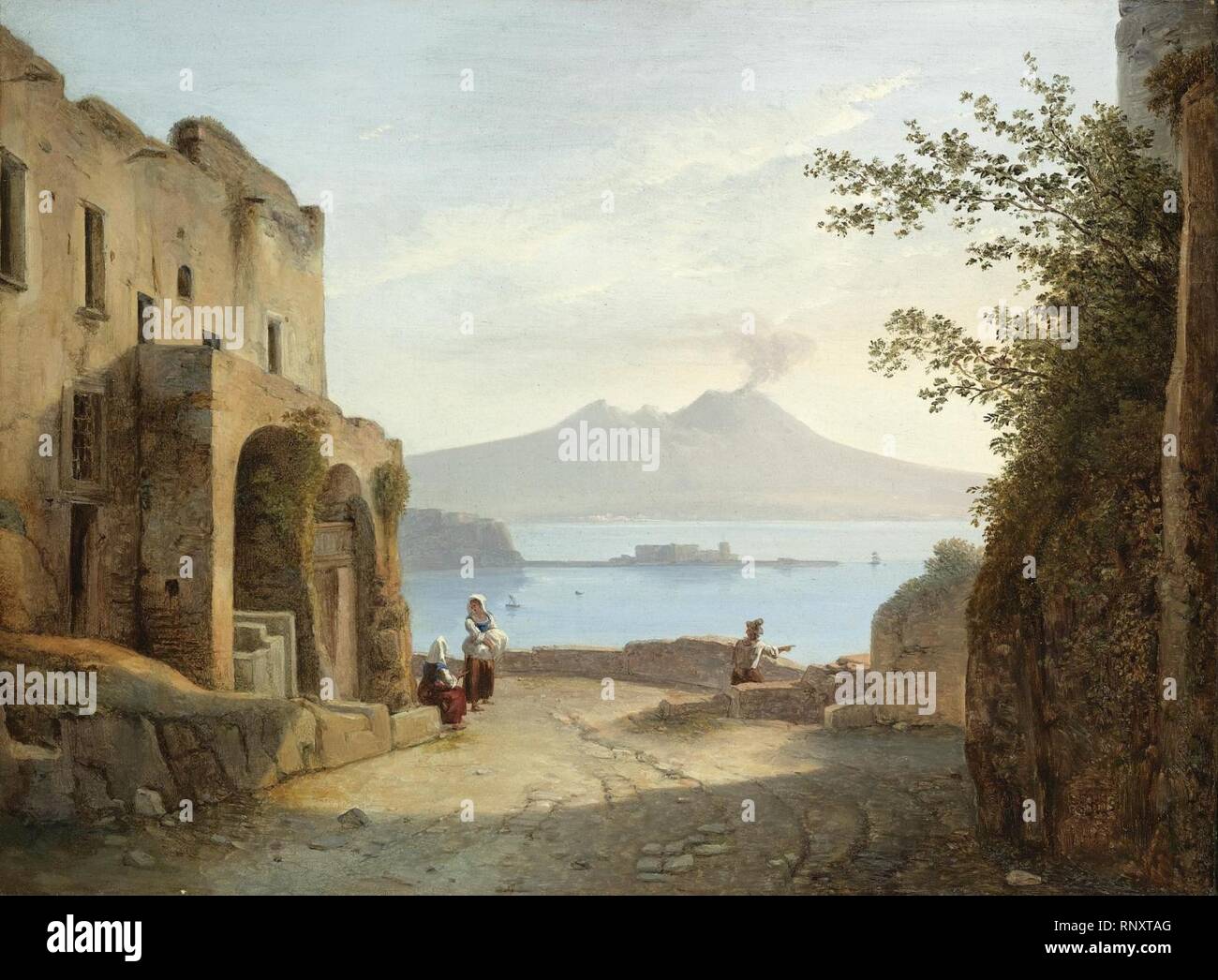 Franz Ludwig Catel - Aussicht in Neapel. Stockfoto