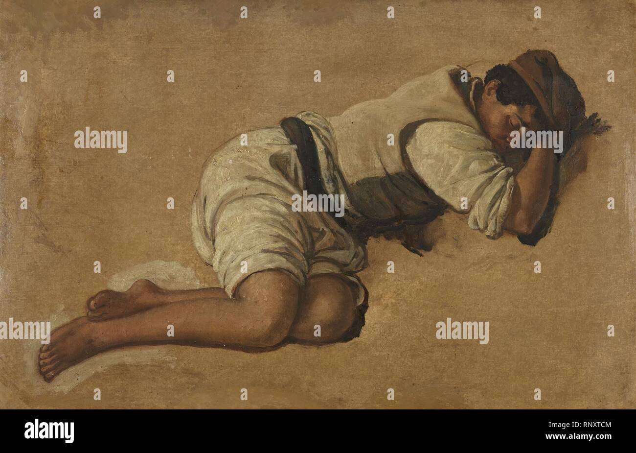 Franz Ludwig Catel - Schlafender Junge. Stockfoto