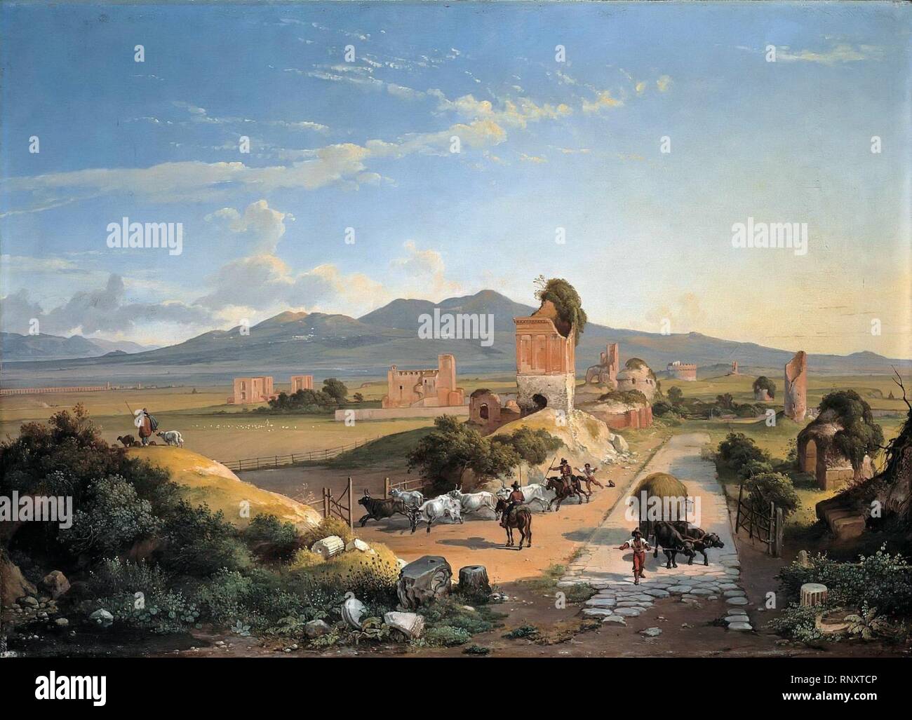 Franz Ludwig Catel - Via Appia (1833). Stockfoto