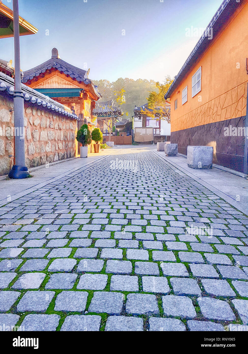 Straße von Jeonju Hanok Dorf Traditionelle koreanische Stadt Jeonju, Jeollabukdo, Südkorea, Asien Stockfoto