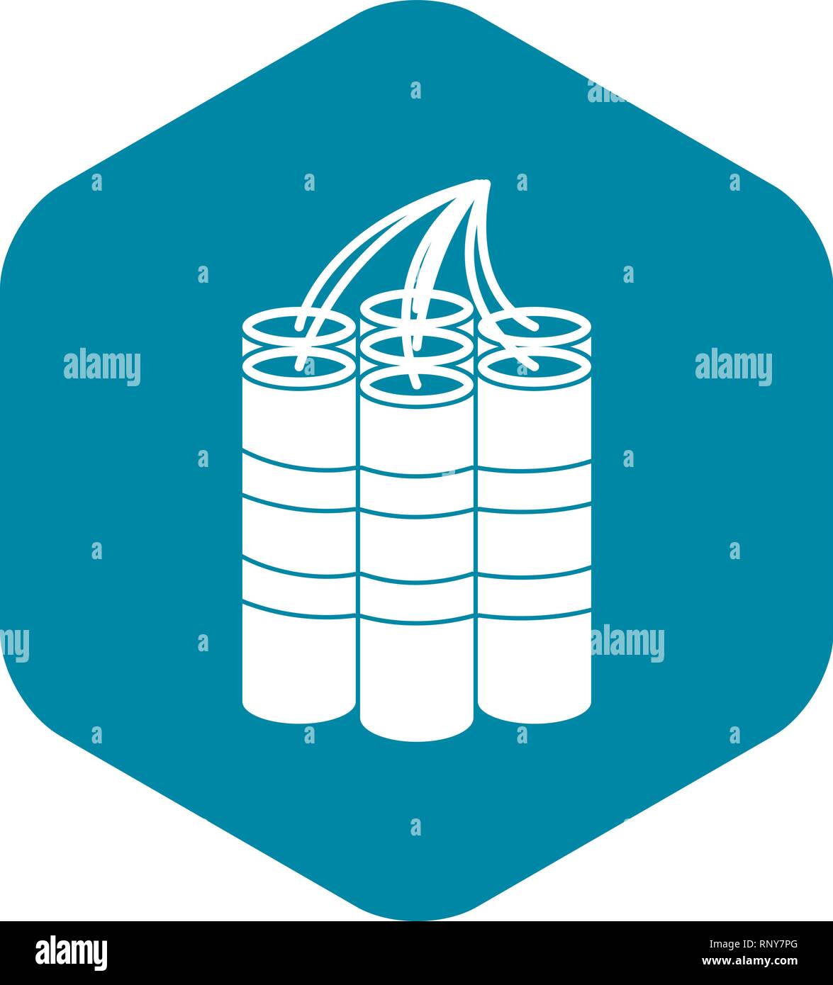 Dynamite Sticks Symbol, einfachen Stil Stock Vektor