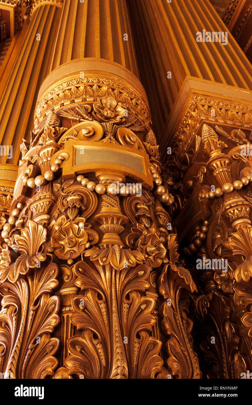 Architektonisches detail Im Grand Foyer des Palais Garnier, Paris, Frankreich Stockfoto