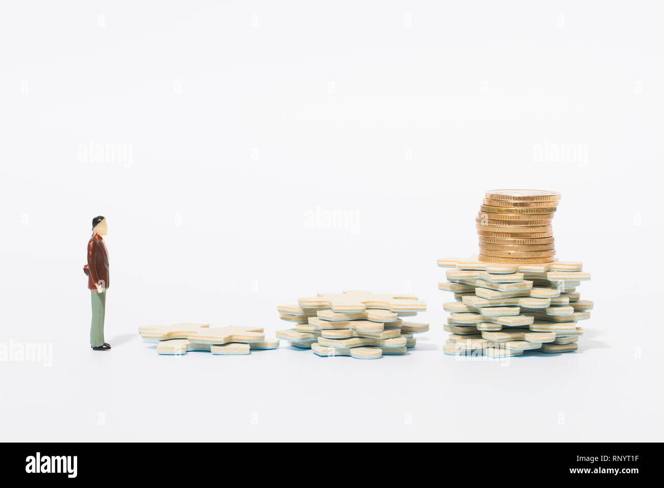 Menschen und Rätsel, Anhäufung von Reichtum Stockfoto