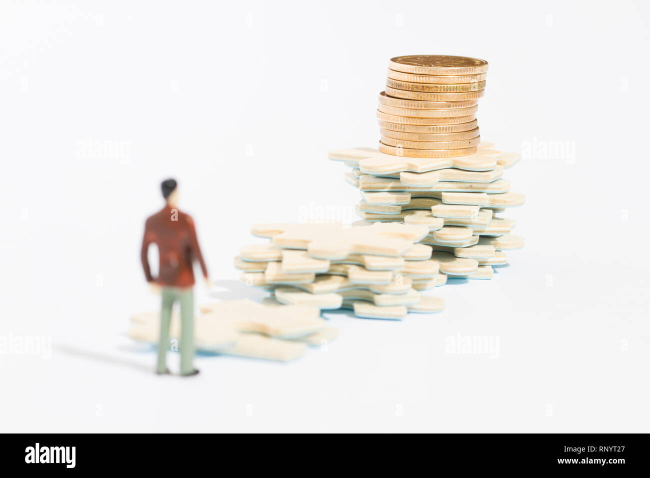 Menschen und Rätsel, Anhäufung von Reichtum Stockfoto