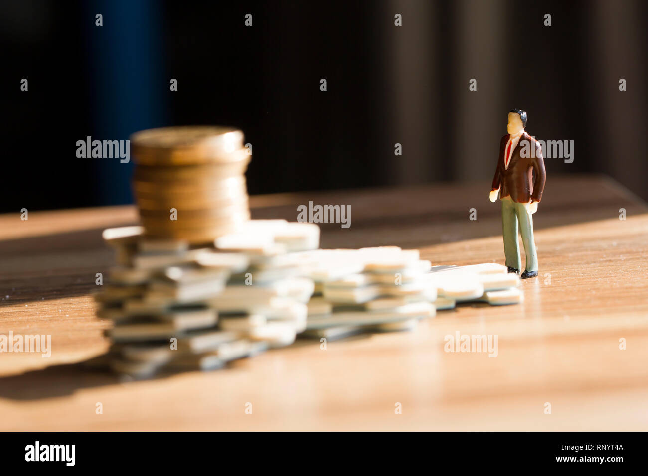 Menschen und Rätsel, Anhäufung von Reichtum Stockfoto