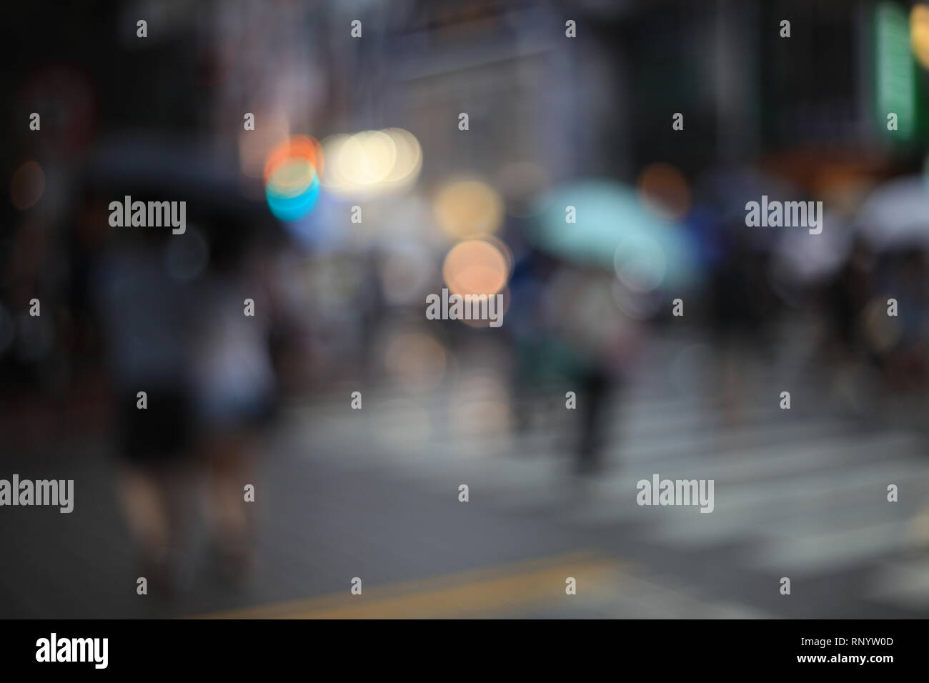 Die Unschärfe, Blick auf die Straße überqueren, Taipei Taiwan Stockfoto