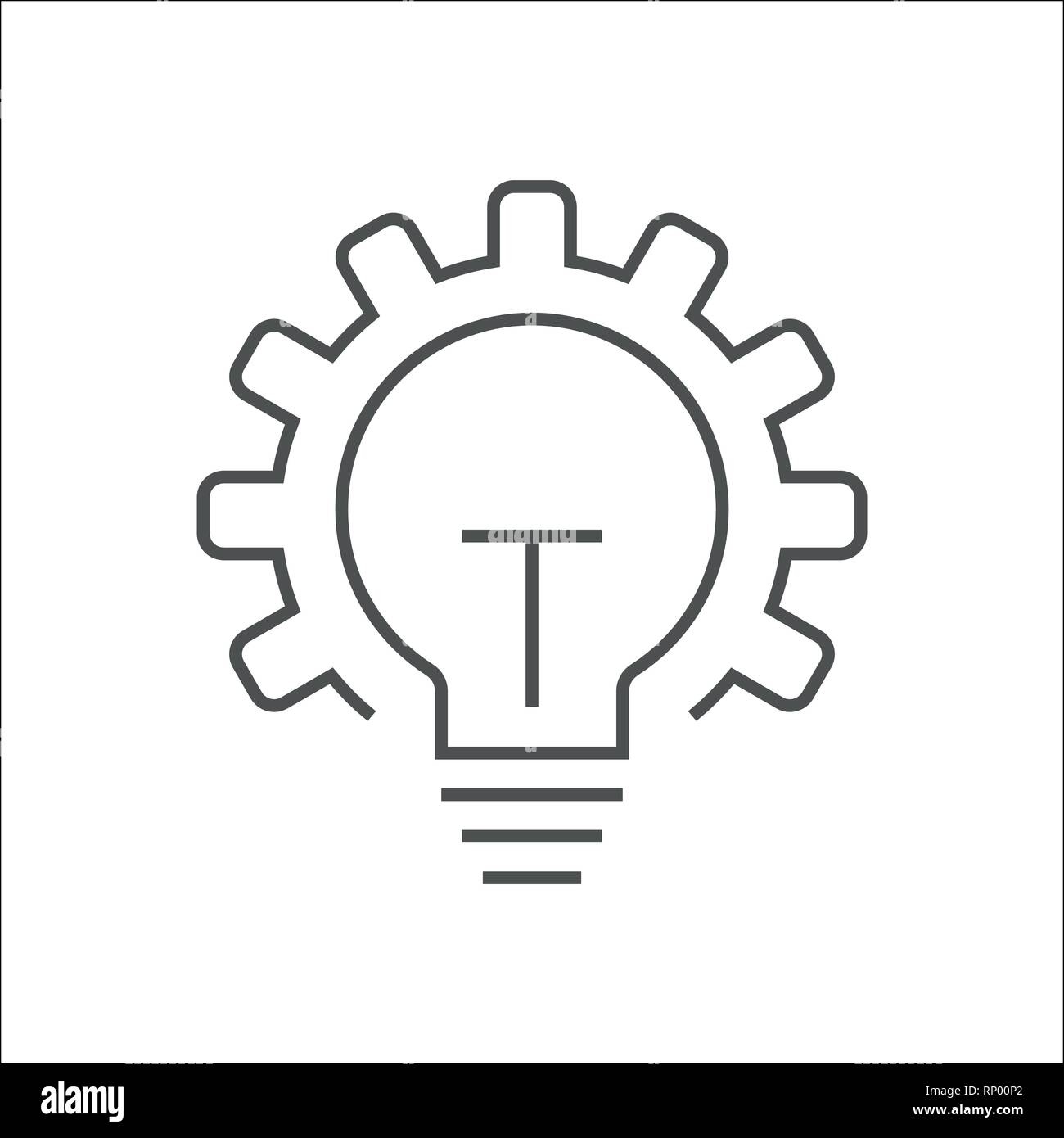 Vektor Innovation Symbol Gluhbirne Und Das Zahnrad Premium Qualitat Grafik Design Element Moderne Zeichen Lineare Piktogramm Das Symbol Einfache Dunne Linie I Stock Vektorgrafik Alamy
