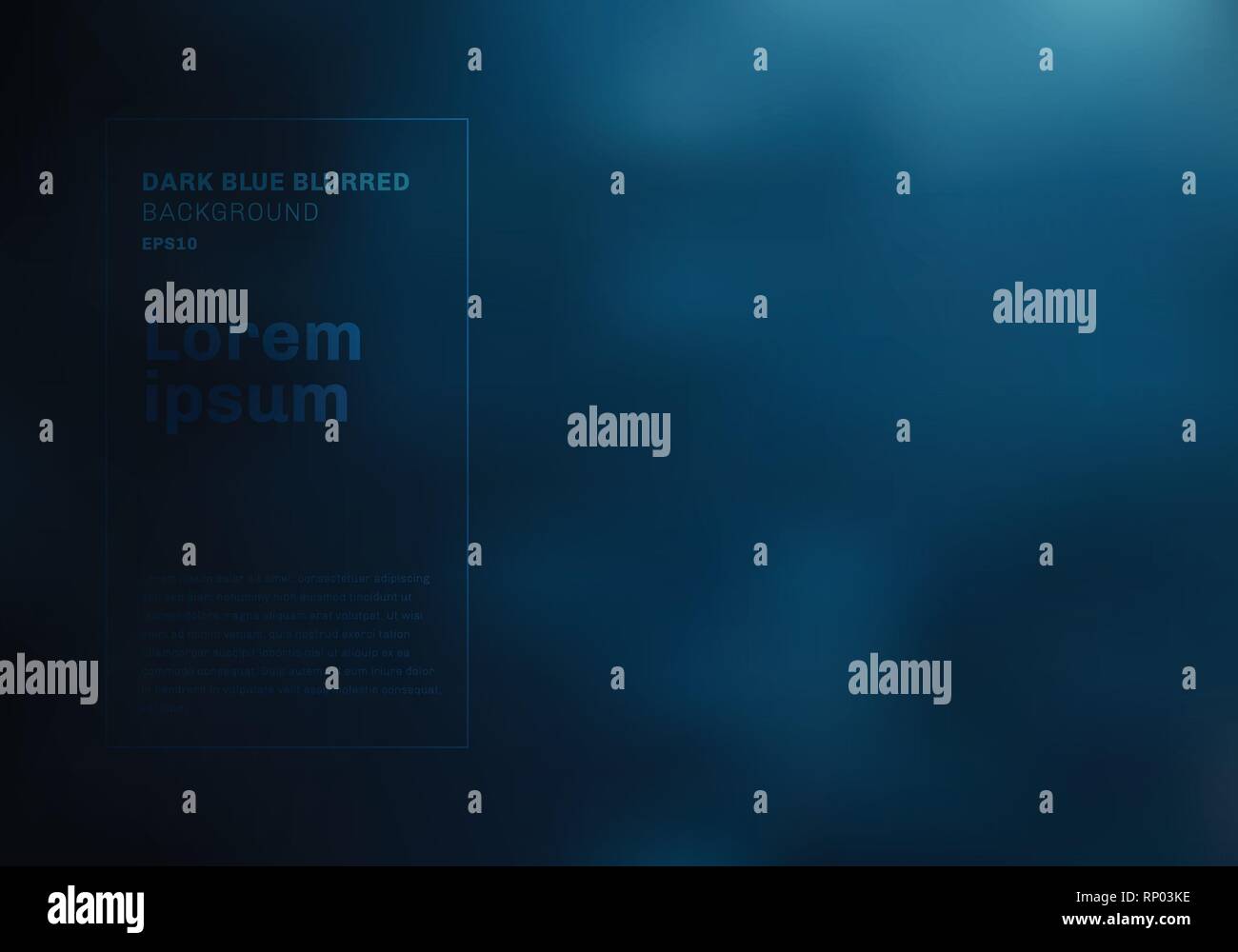 Abstrakte Dunkelblau verschwommenen Hintergrund mit Rauch, Nebel, Staub. Bewölkt in den Nachthimmel. Night Club Raum. Vector Illustration Stock Vektor