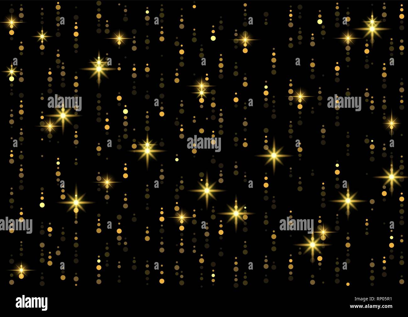 Glitzernden goldenen Regen Hintergrund Stock Vektor