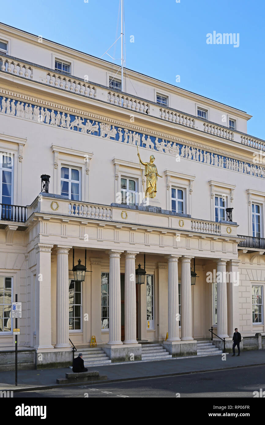 The Atheneum, eine exklusive, private Mitglieder Verein auf Pall Mall, London, UK. Bau von Decimus Burton Stockfoto