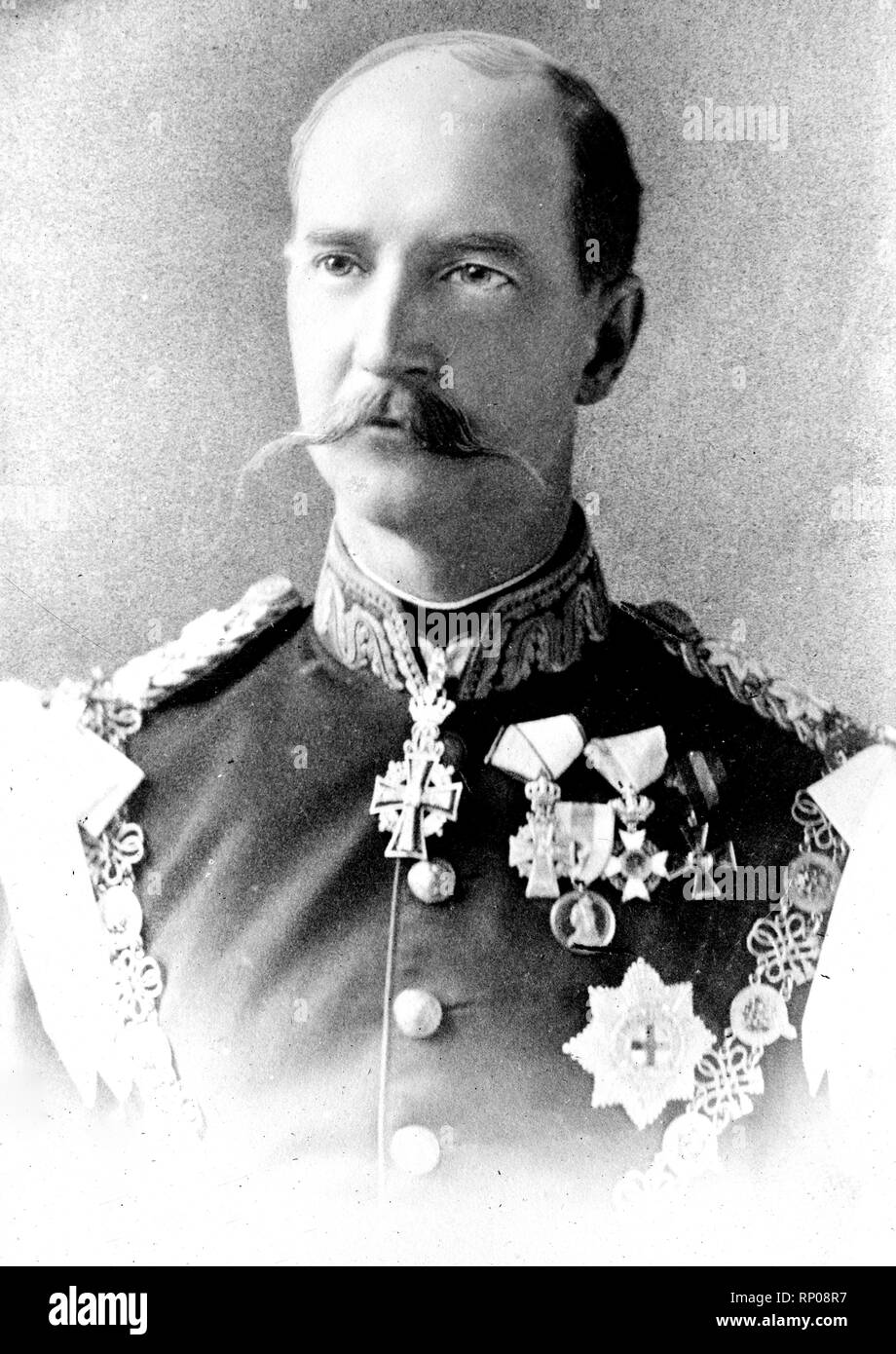 König von Griechenland, portraitbüste, in Uniform Stockfoto