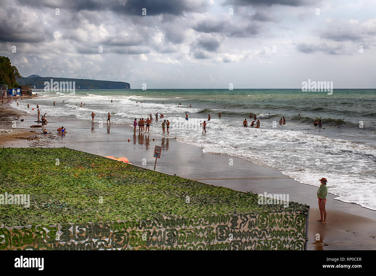 Russische Resort Golden Sands Beach 16 09 18 21 32 Uhr Easy Der Sturm Konnen Urlauber Zu Schwimmen Verbot Schwimmen Anmelden Russisch Stockfotografie Alamy