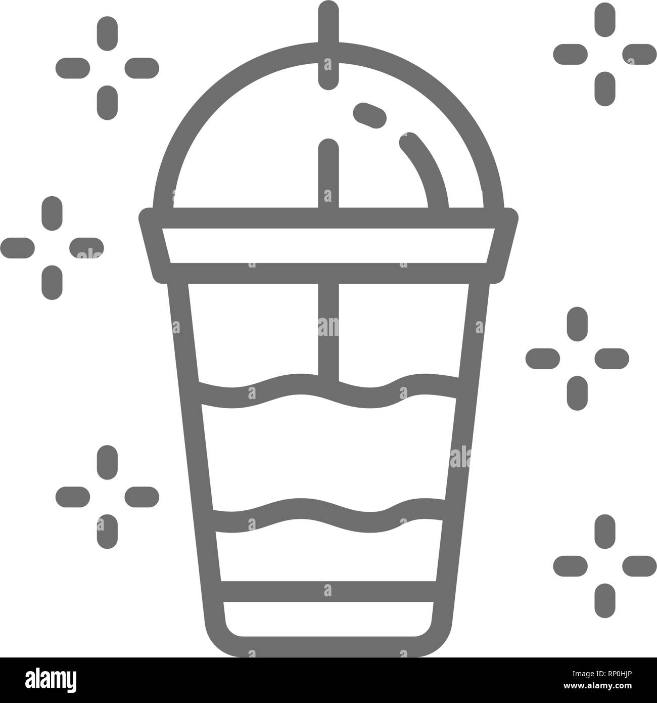 Einweg Becher Smoothies Milchshake Symbol Leitung Stock Vektorgrafik Alamy
