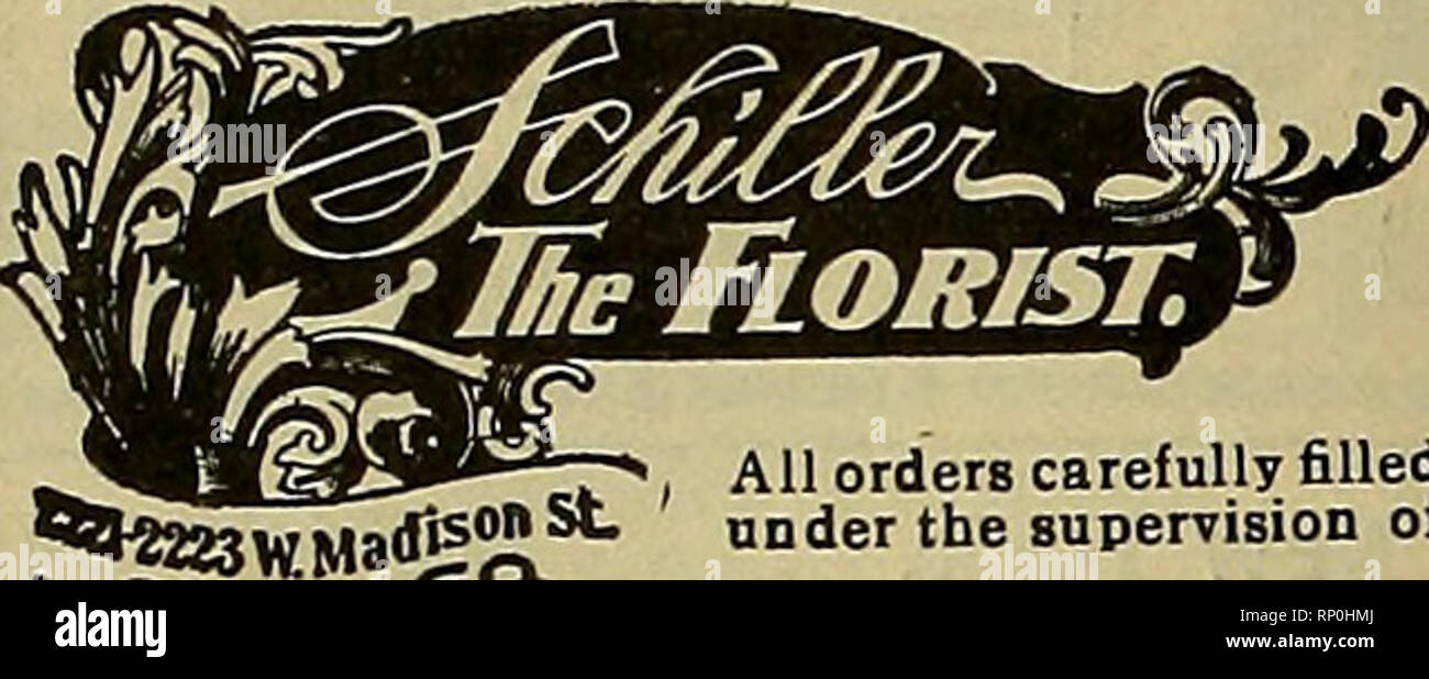 . Die amerikanische Florist: Eine wöchentliche Zeitschrift für den Handel. Blumenkultur ; Floristen. 278 Die amerikanische Florist. 12.08.23, DESIGNS ODER SCHNITTBLUMEN für den Handel mit tlie ottier Städte, durch tlie Unternehmen unter den führenden Einzelhändlern in den Städten auf Draht, Plione oder Bestellungen per Post angegeben geliefert werden. Sendyourorders^o^ GliicagQ andSnb - nrbsto. ?"..-.", Alle Aufträge sorgfältig Jur | ^ gefüllt 3 (flsOI> St. unter der Aufsicht von Kabel, Schreiben oder Telefon West 822 Die Floristen Tele? raph Lieferung, Rochester, N.Y., J. B. KELLER SÖHNE, FLORISTEN 25 Clinton Avenue, N. Rochester Telefon 506 lange Dist. Bell Telefon 2189 Membe Stockfoto