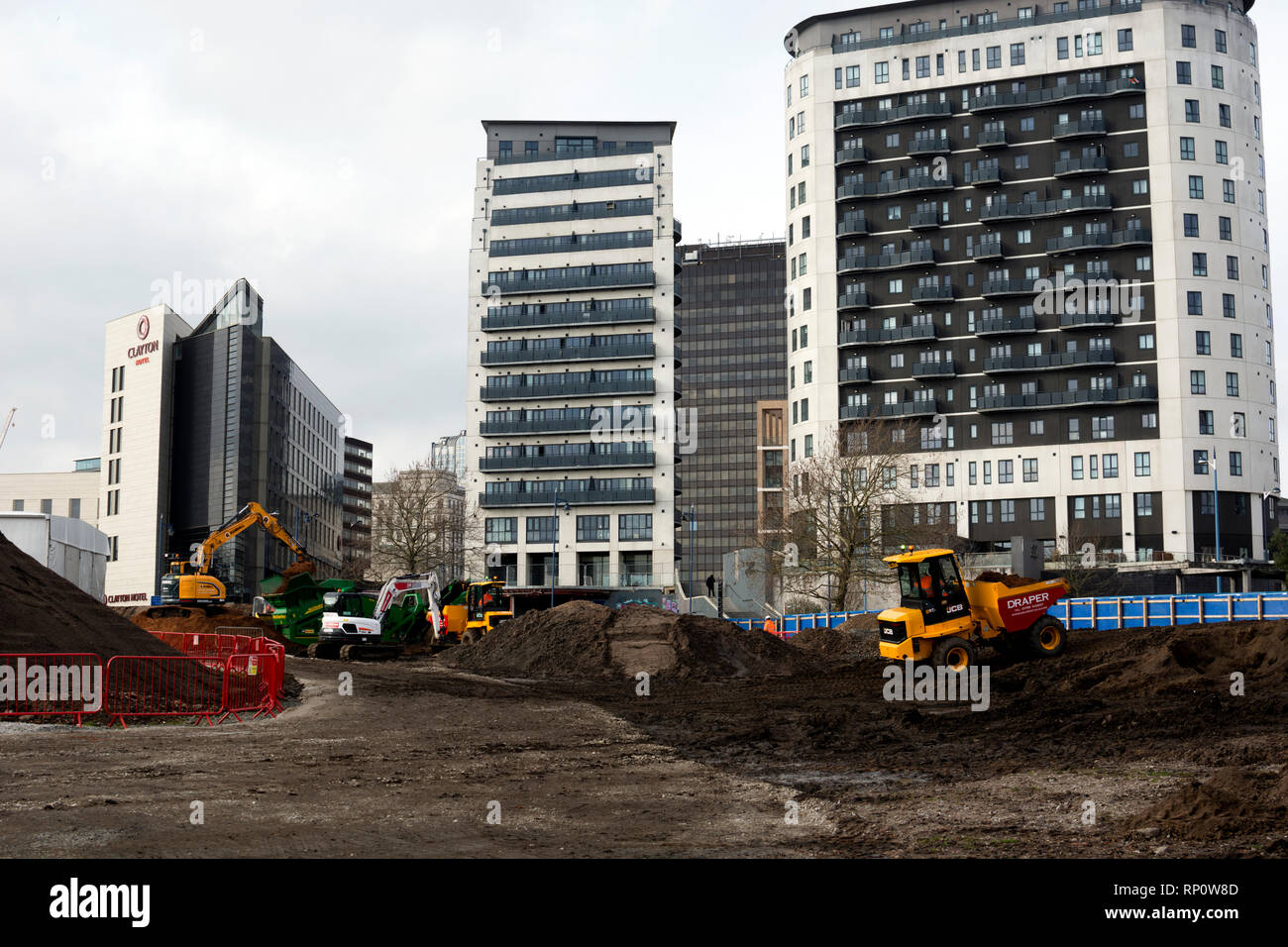 HS 2 Standort in der Nähe von Curzon Street, Birmingham, England, Großbritannien Stockfoto