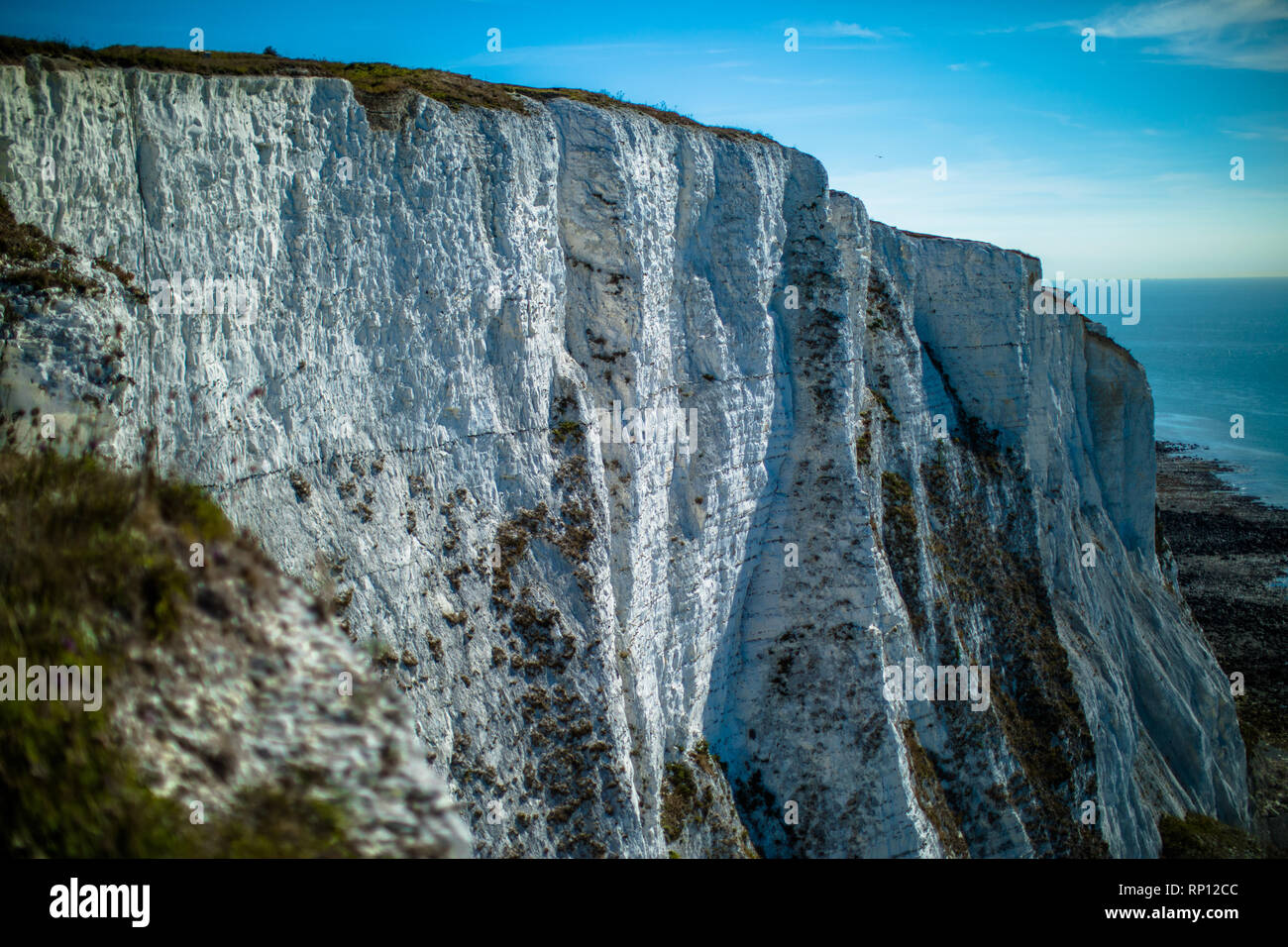 Die atemberaubende Klippen von Dover. Stockfoto