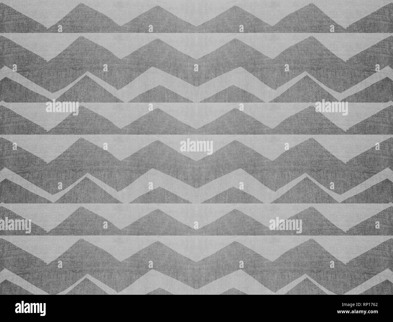 Zick-zack-Design - Schwarz und Weiß Gestaltungselement - Dreieck geometrische Muster Stockfoto
