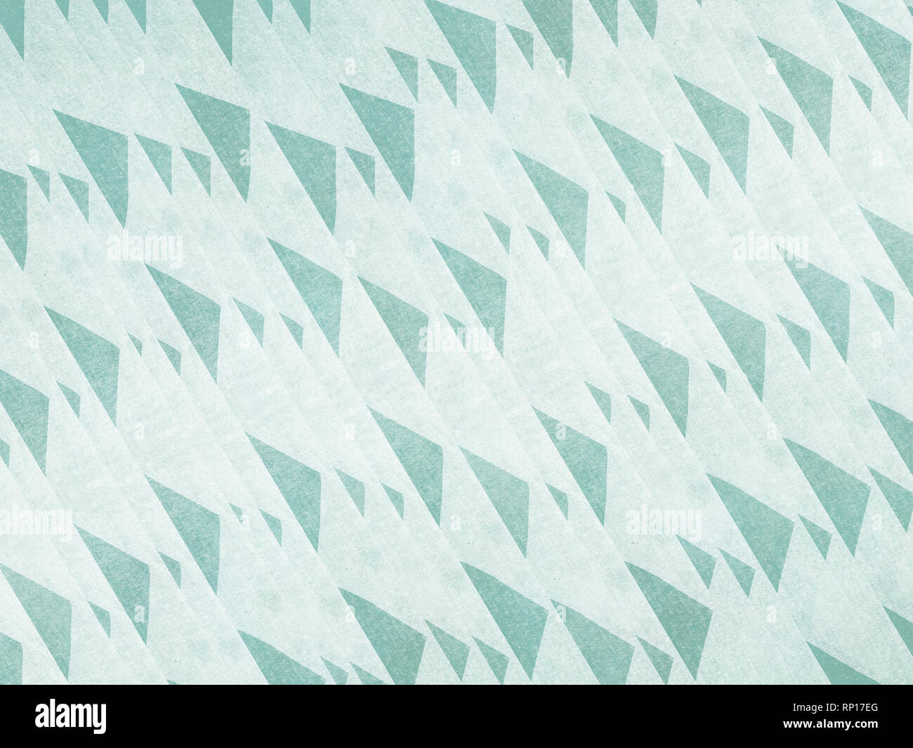 Zick-zack-Design - türkis und weiß Gestaltungselement - Dreieck geometrische Muster Stockfoto