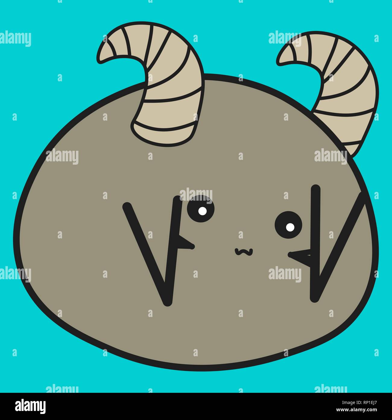 Bunny ist die Sternzeichen der Fische in einem Cartoon Stil. Vector Illustration auf farbigen Hintergrund. Stock Vektor