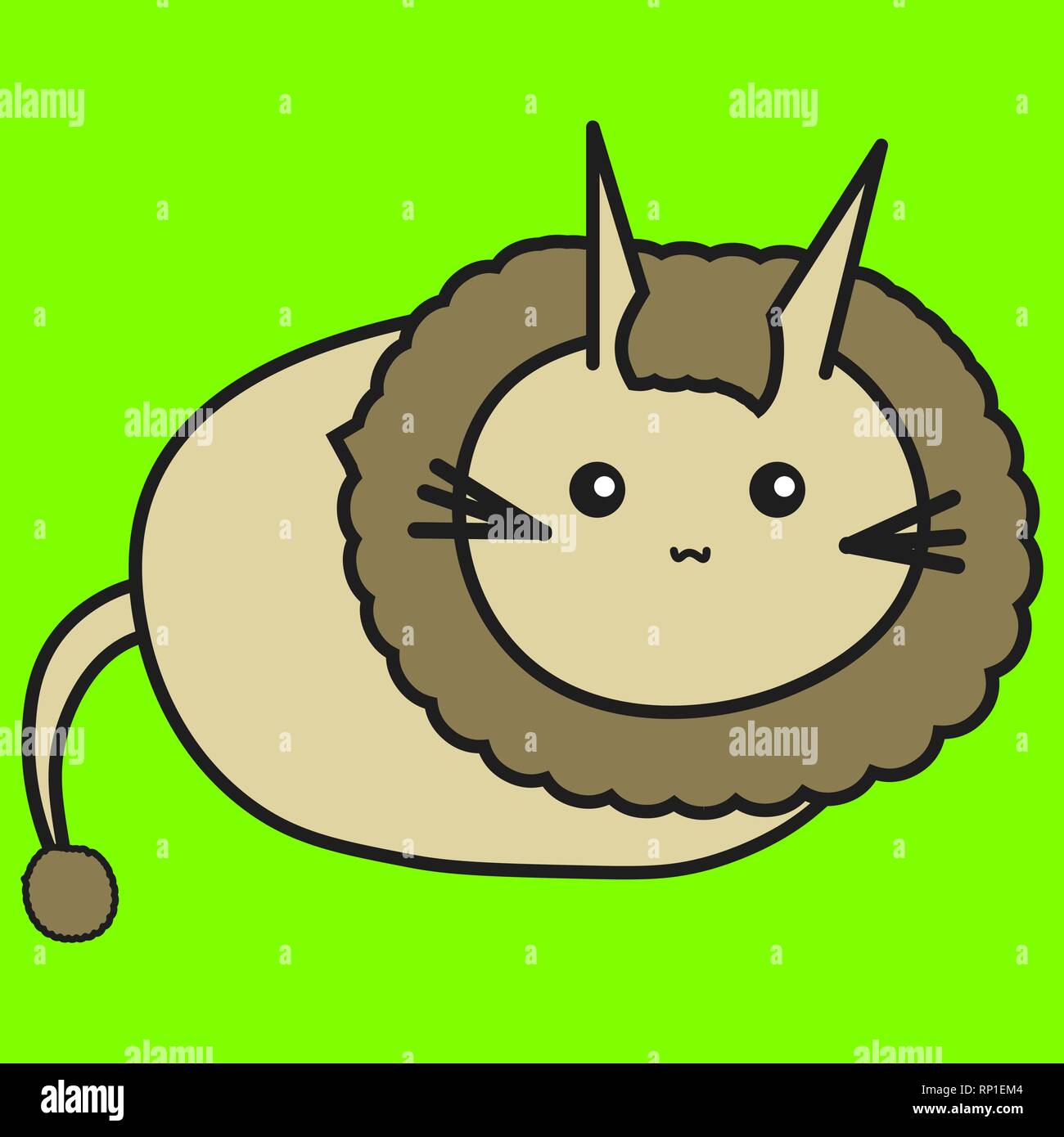 Bunny Sternzeichen Löwe im Comic-stil. Vector Illustration auf farbigen Hintergrund. Stock Vektor