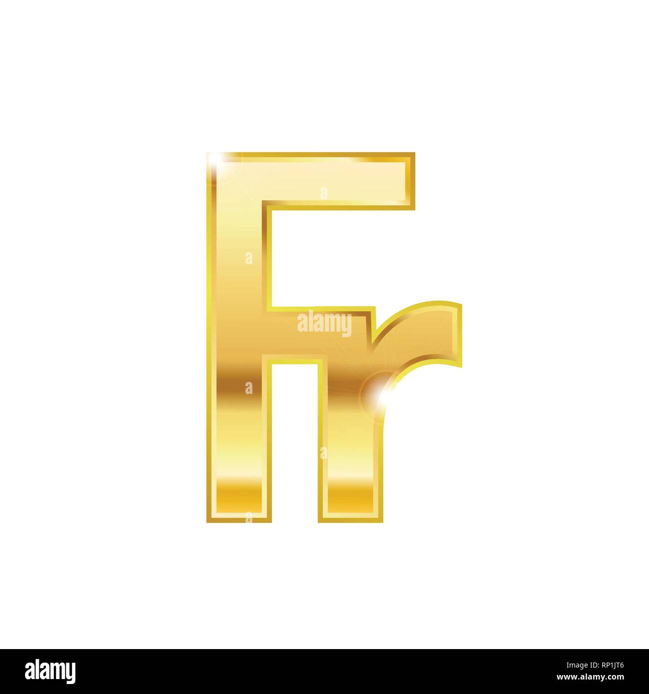 Golden Franken Symbol isoliert web Vektor icon Stock Vektor