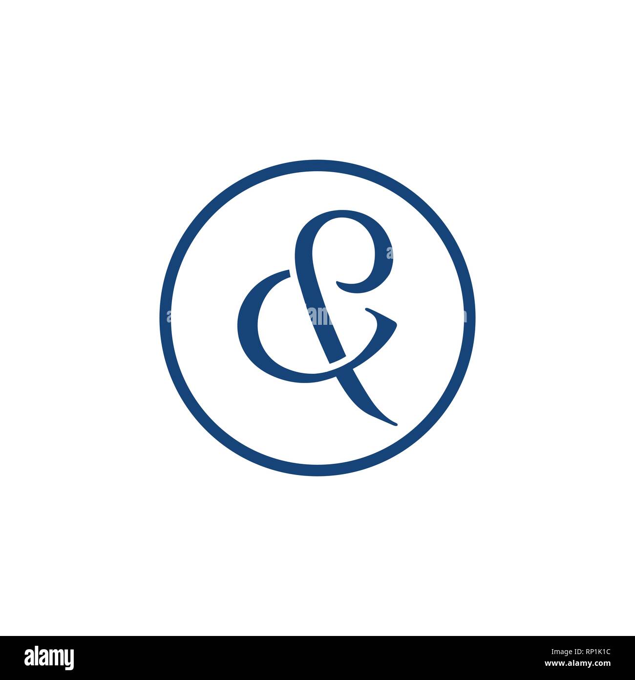 C und P schreiben Erste alphabet Logo Design Template Element. Abstrakte C und P schreiben Logo mit Kreis Hintergrund Form Stock Vektor