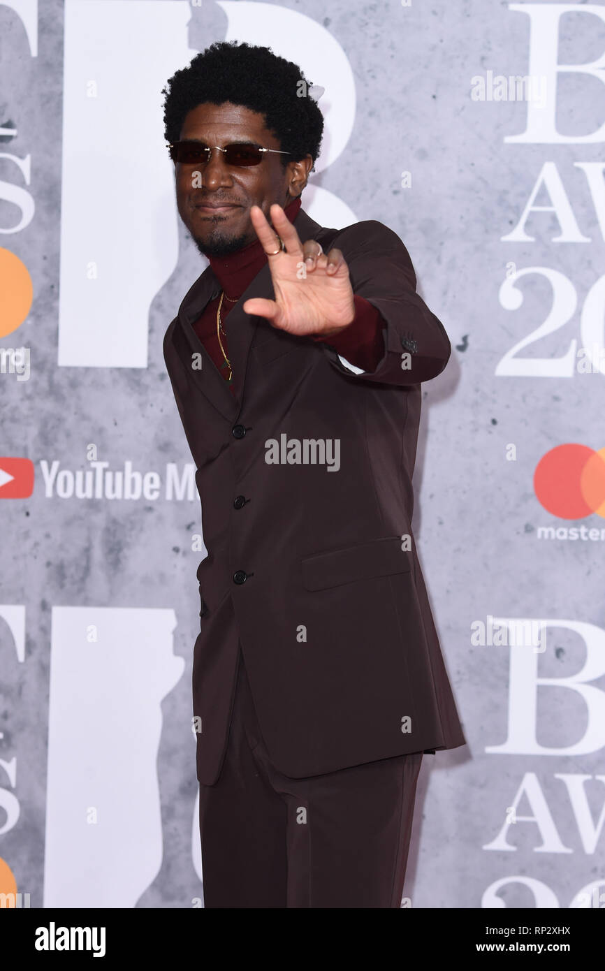 LONDON, GROSSBRITANNIEN. Februar 20, 2019: Labrinth ankommen für die BRIT Awards 2019 in der O2 Arena in London. Bild: Steve Vas/Featureflash *** EDITORIAL NUR VERWENDEN *** Stockfoto