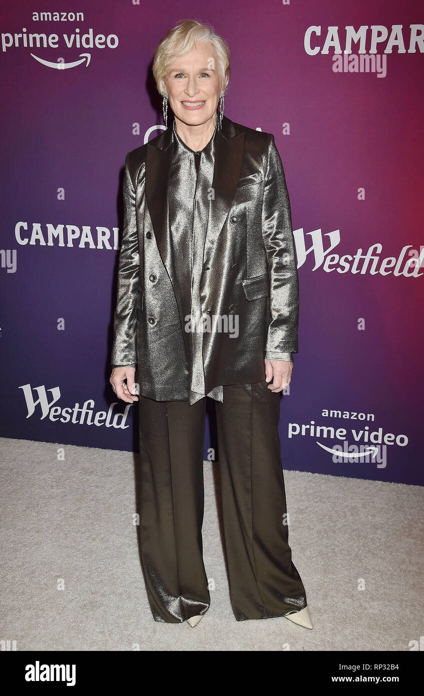 BEVERLY HILLS, Ca - 19. Februar: Glenn Close kommt am 21 CDGA (Costume Designers Guild Awards) Im Beverly Hilton Hotel am 19. Februar 201 Stockfoto