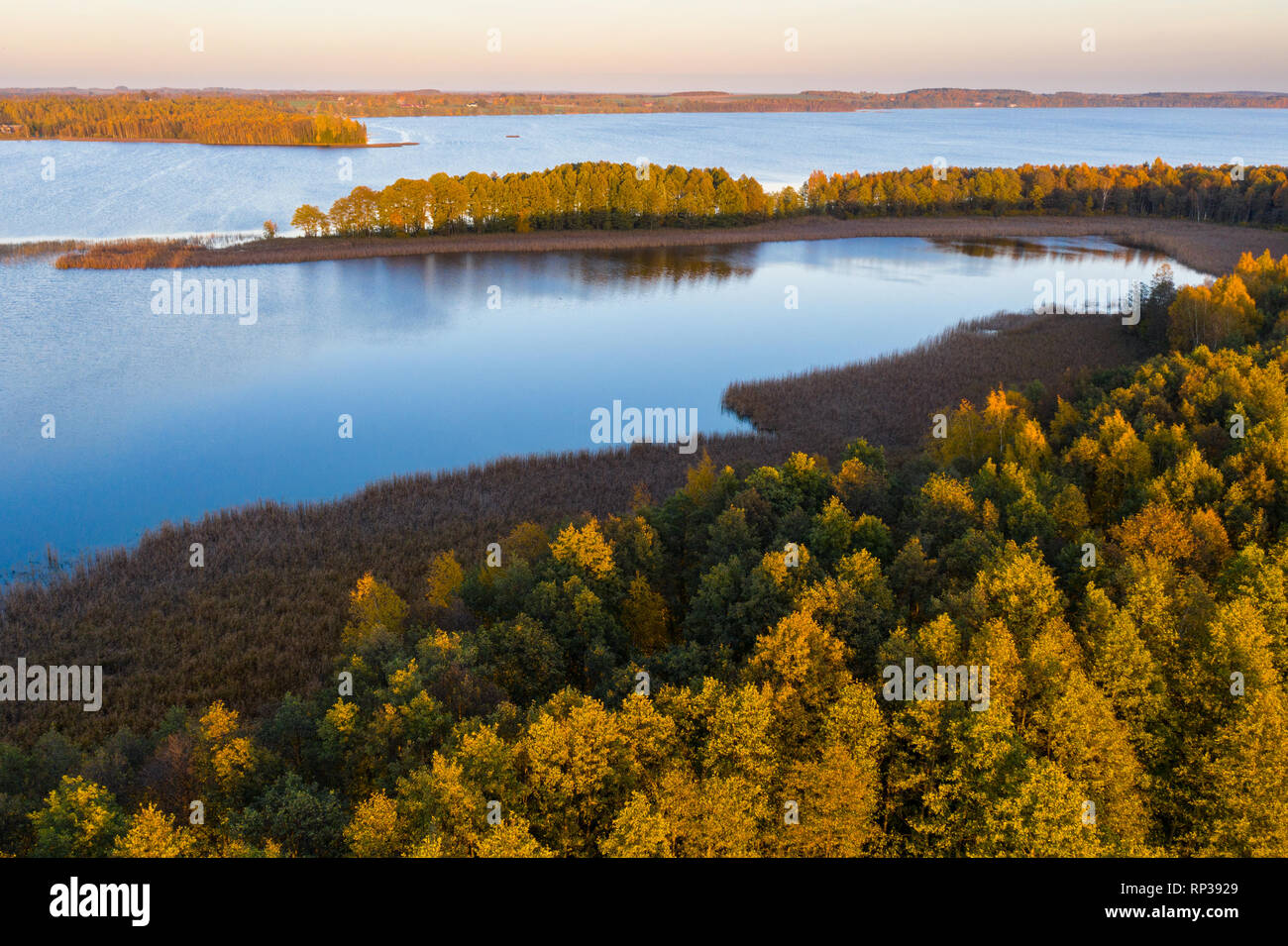 Sees Saadjärv, Vooremaa Landschaft finden, Estland. Stockfoto