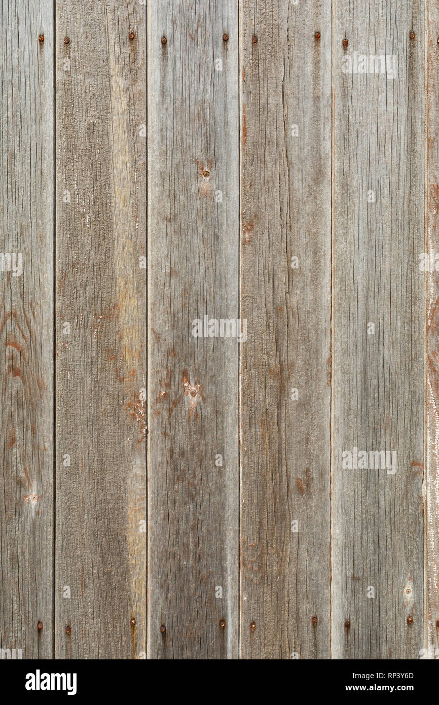 Verwittertes Holz außen an alte Scheune im ländlichen Illinois. Stockfoto