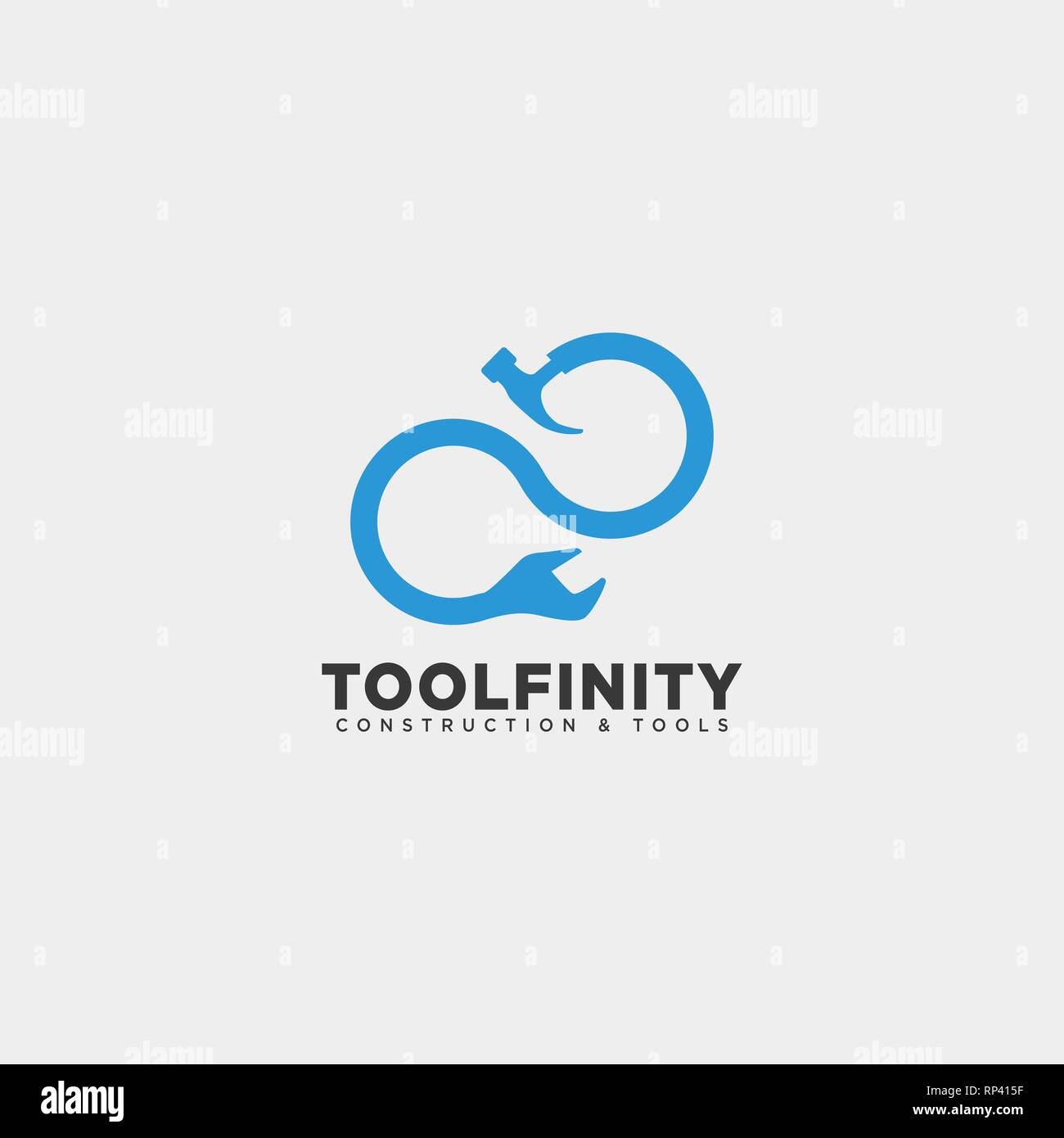 Infinity Construction Tools logo template Vector Illustration icon-Element isoliert-Vektor Stock Vektor