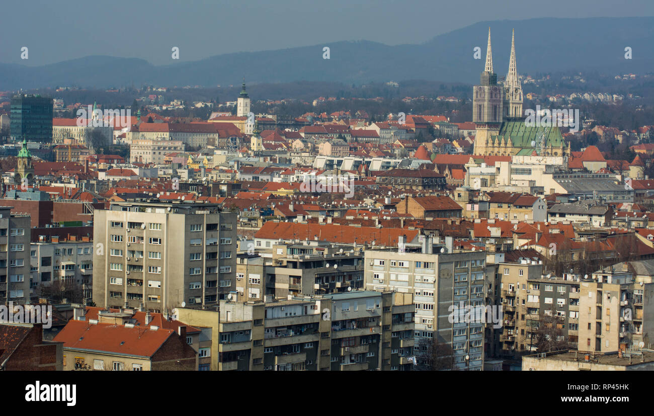 Kathedrale vor dem großen Erdbeben, Zagreb Kroatien Stockfoto