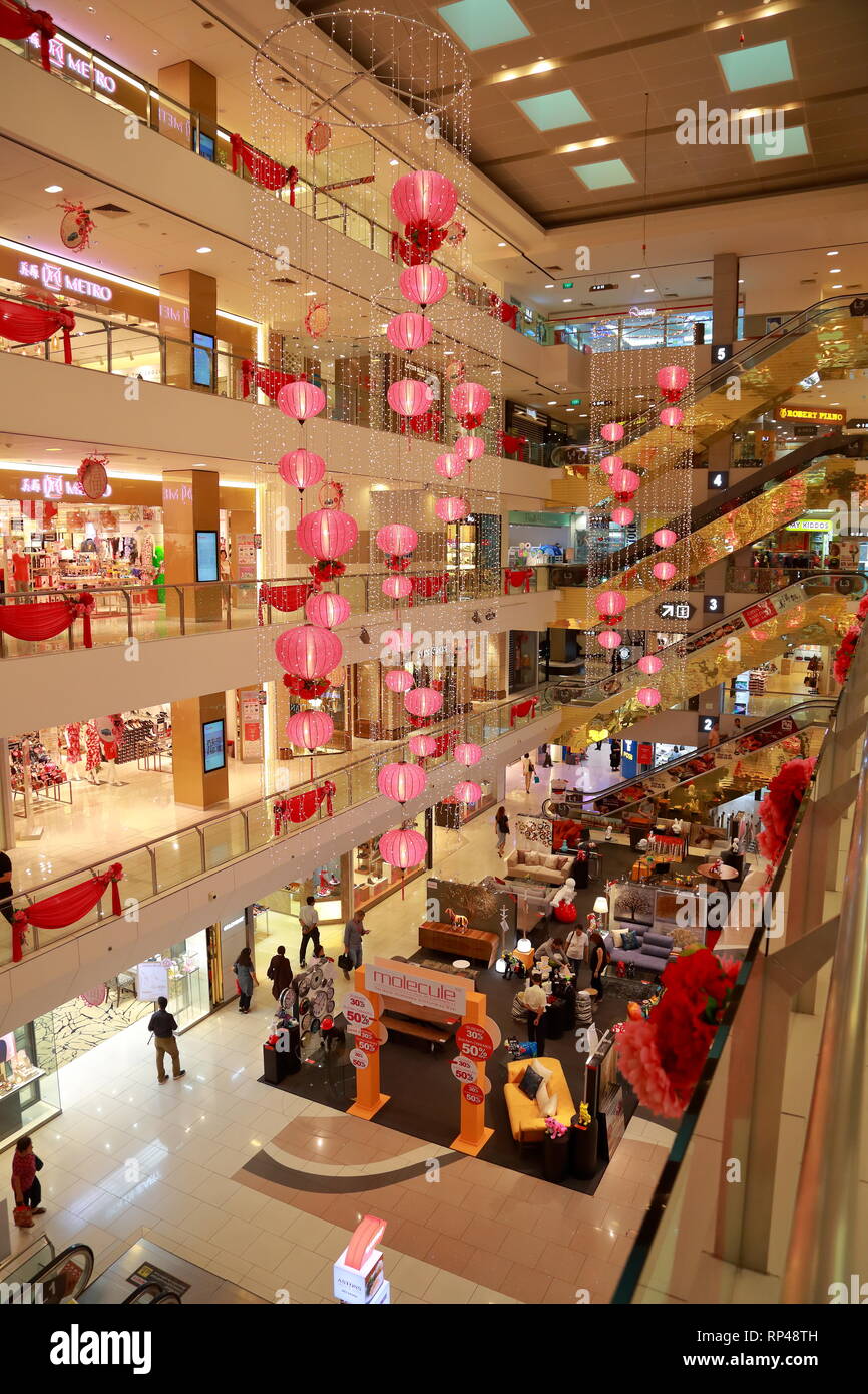 Shopping Center in Orchard Street, Singapur Stockfoto