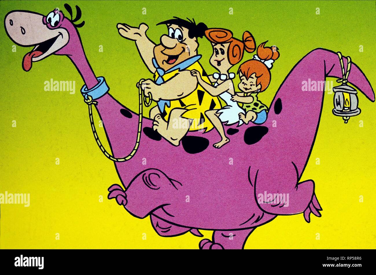 DINO, Fred, Wilma, Kieselsteine, die FLINTSTONES, 1960 Stockfoto