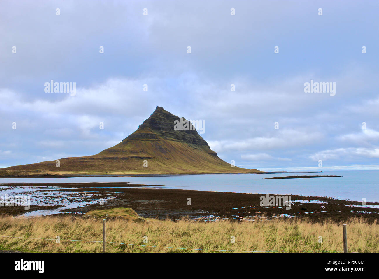 Mount Kirkjufell Berg Islands Stockfoto