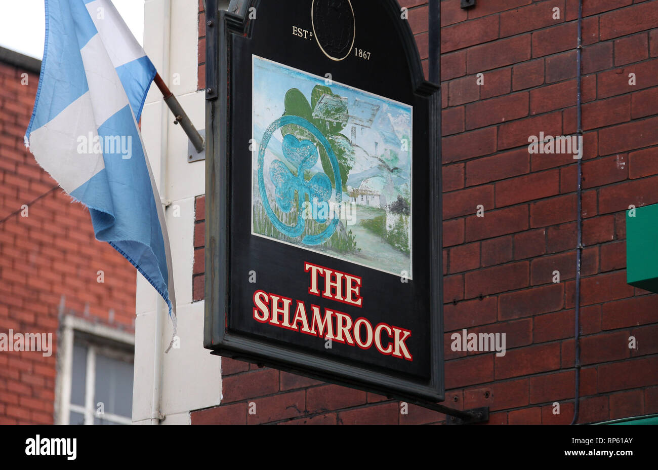 Die Shamrock Pub Ancoats in Manchester. Stockfoto