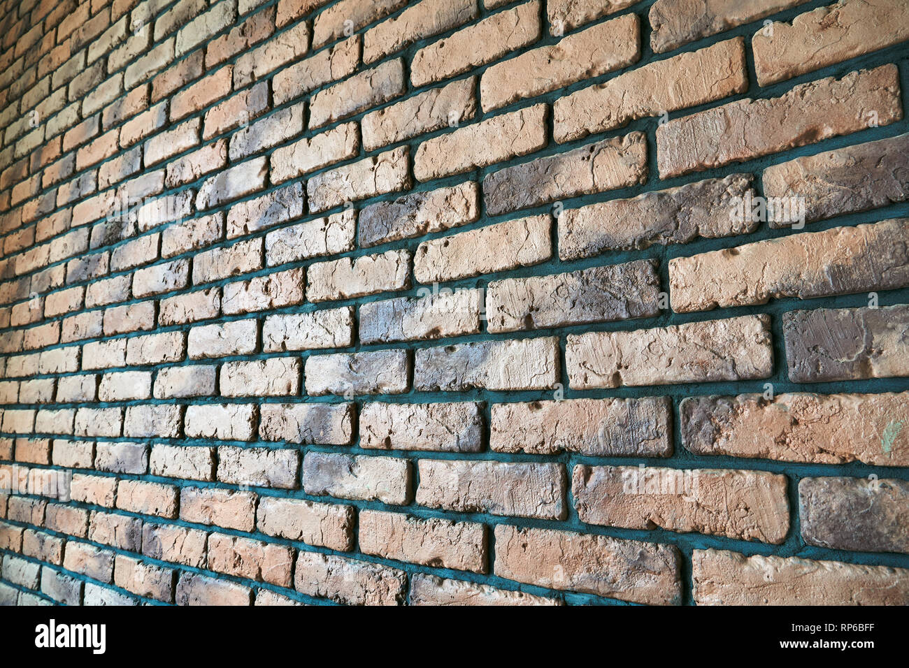 Details einer dekorativen Red brick wall Stockfoto