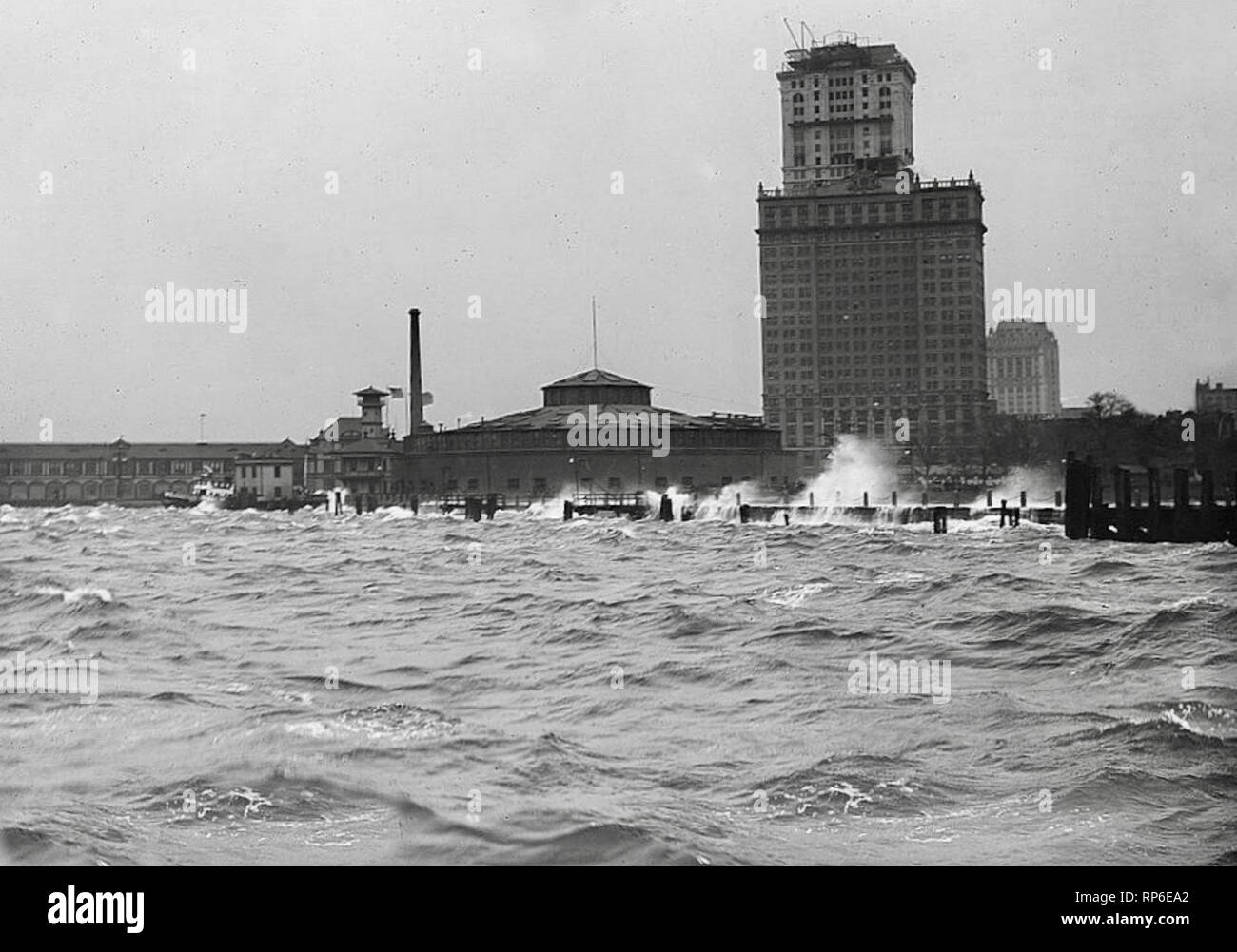 The Battery, New York City, 3. Januar 1910. Stockfoto